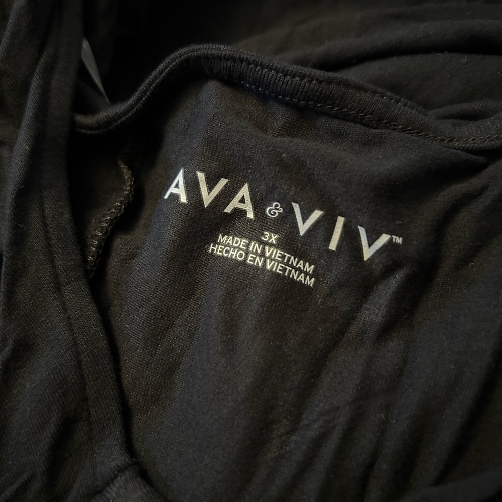 Ava & Viv Black Spaghetti Strap Maxi Dress NWT - Picture 3 of 5